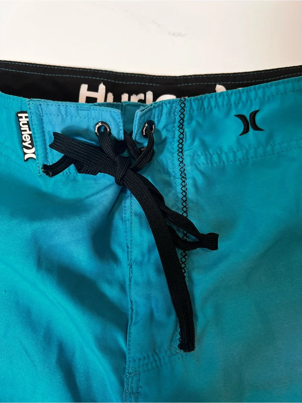 Hurley Men's Teal Board Shorts with Black Accents